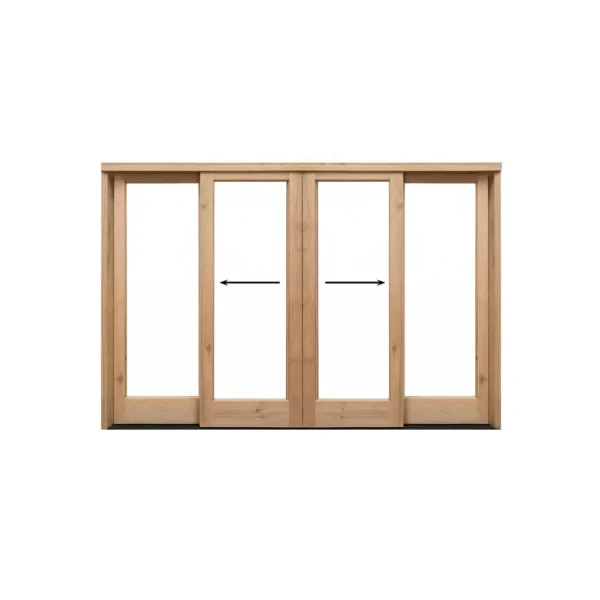 full pane wood sliding door centre opening - johannesburg