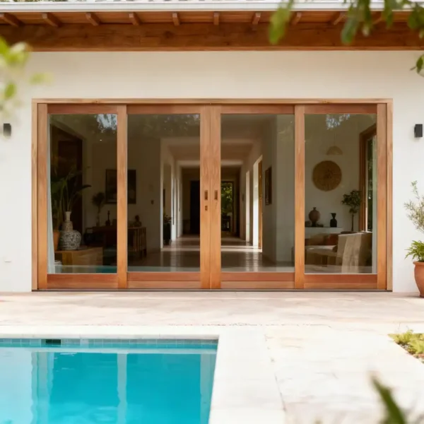 meranti sliding door centre opening 4800x2100