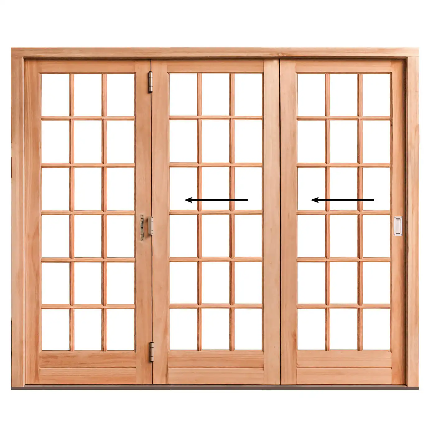 2519mm-Cottage-Pane-Wooden-Folding-Door-3-Panel-Left-Opening