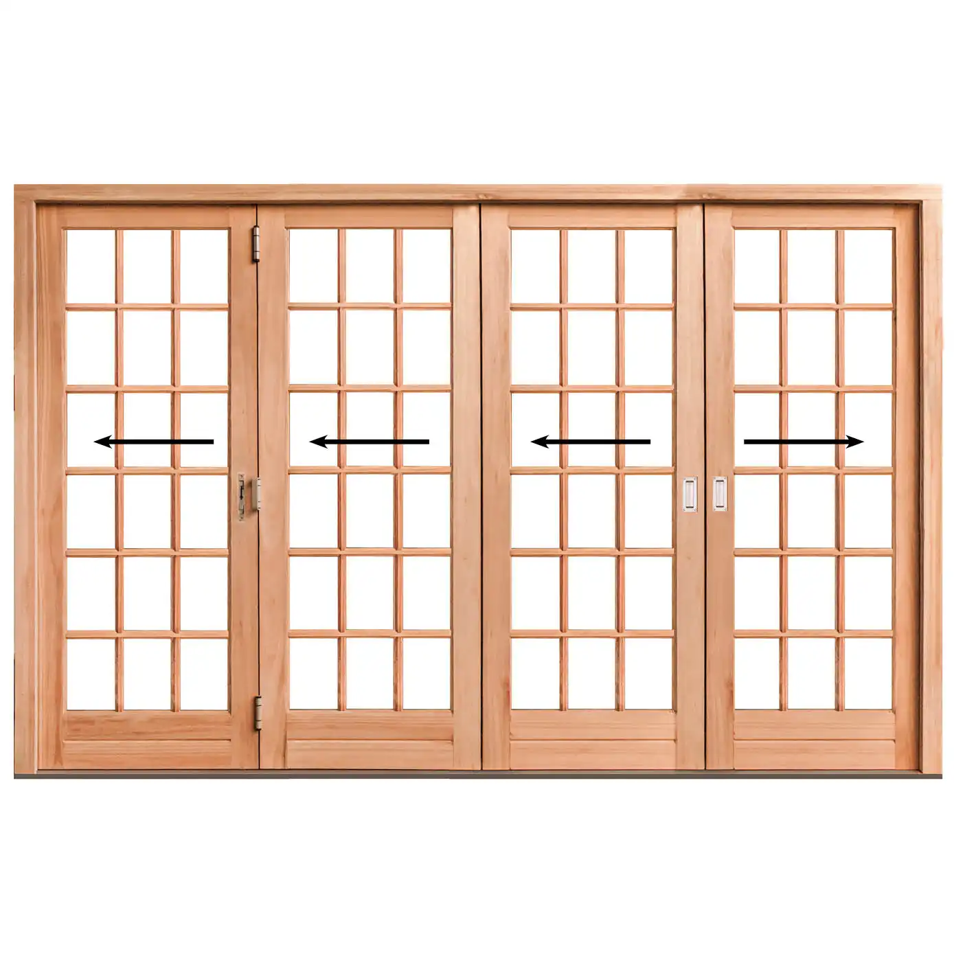 3336mm-Cottage-Pane-Wooden-Folding-Door-4-Panel-Left-Opening