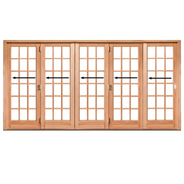 4125mm-Cottage-Pane-Wooden-Folding-Door-5-Panel-Left-Opening