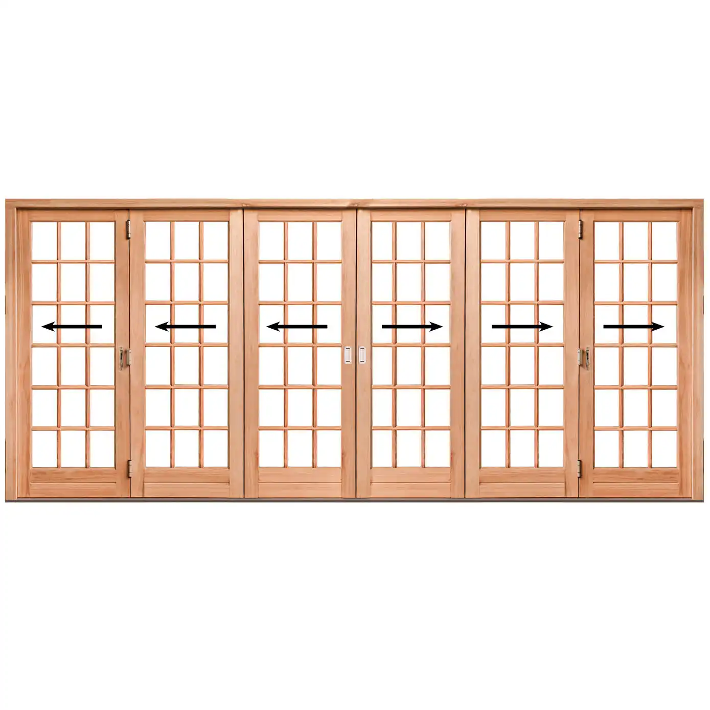 4942mm-Cottage-Pane-Wooden-Folding-Door-6-Panel-Centre-Opening.