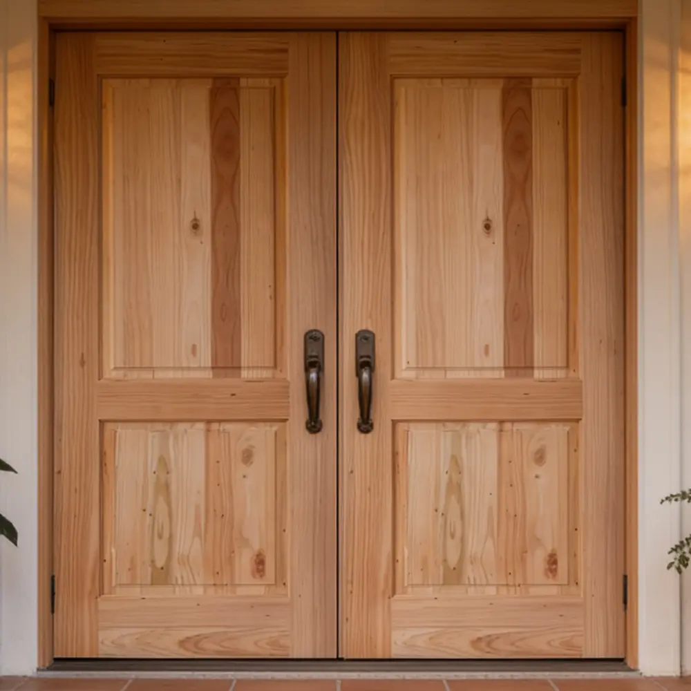 ギュチョルコン　DOUBLE UP TYPE-B Two Panel Double Wooden Doors - Medium 1626x2332