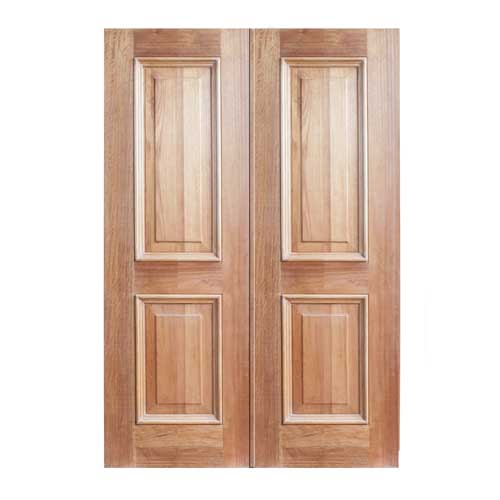 two pane double wooden doors