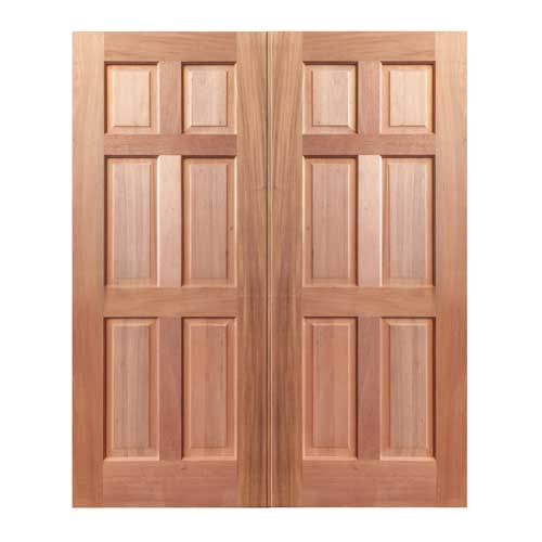 6 panel double wooden door | K Parker Joinery | Buy Wooden Doors Online