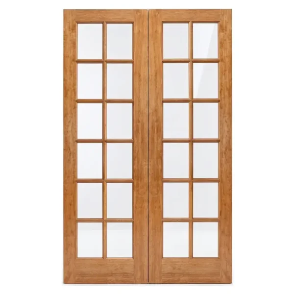 narrow cottage pane double door