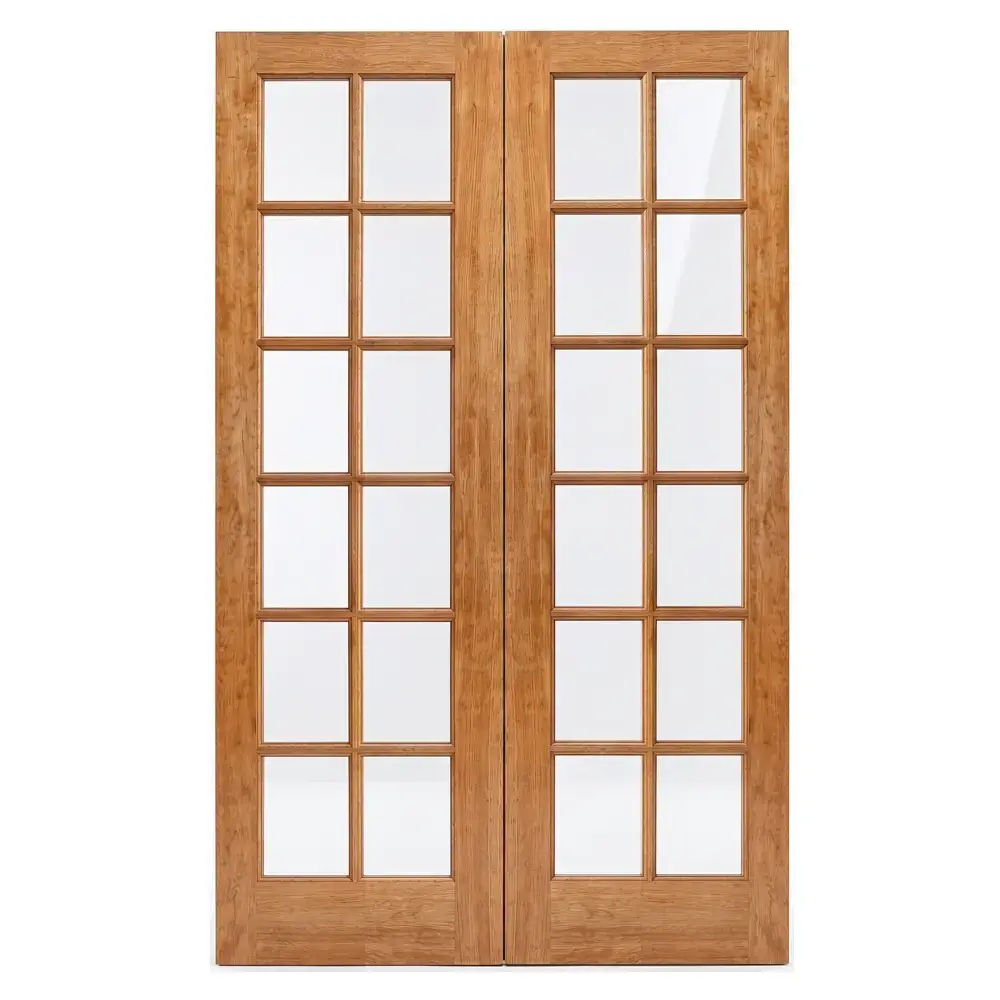 narrow cottage pane double door