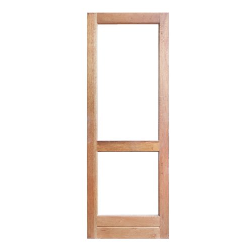 2 pane single glass timber door