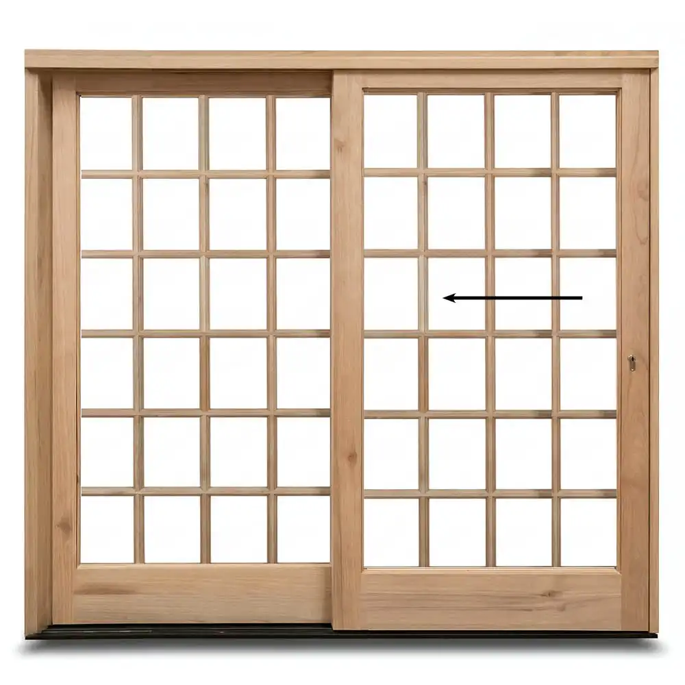 2100mm-Wooden-Sliding-Door-Cottage-Pane-left-opening
