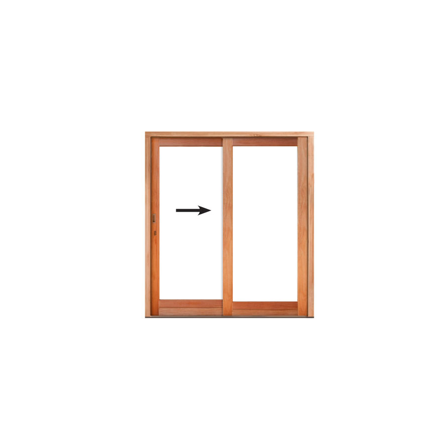Wooden Sliding Door | Full Pane Single Sliding Door 2100 x 2100 | Right Opening