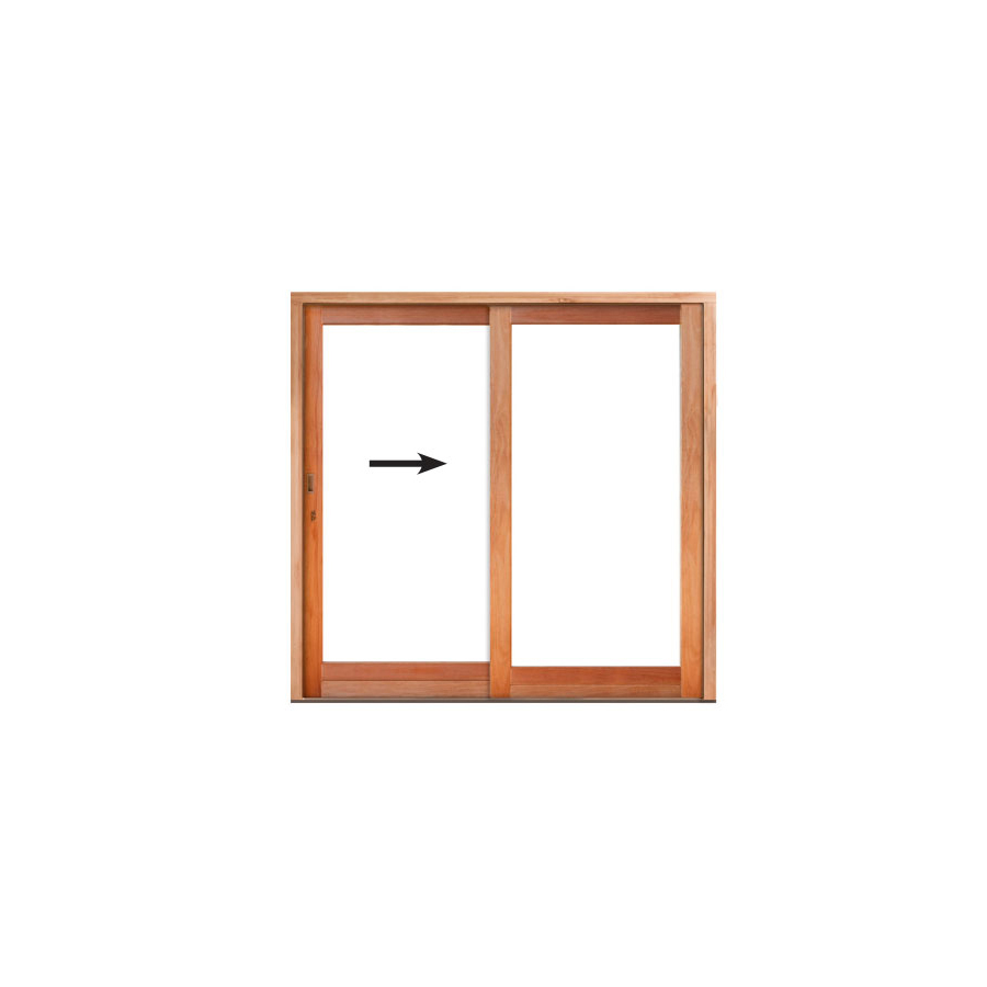 Wooden Sliding Door | Wooden Sliding Door | Full Pane Single Sliding Door 2400 x 2100 | Right Opening
