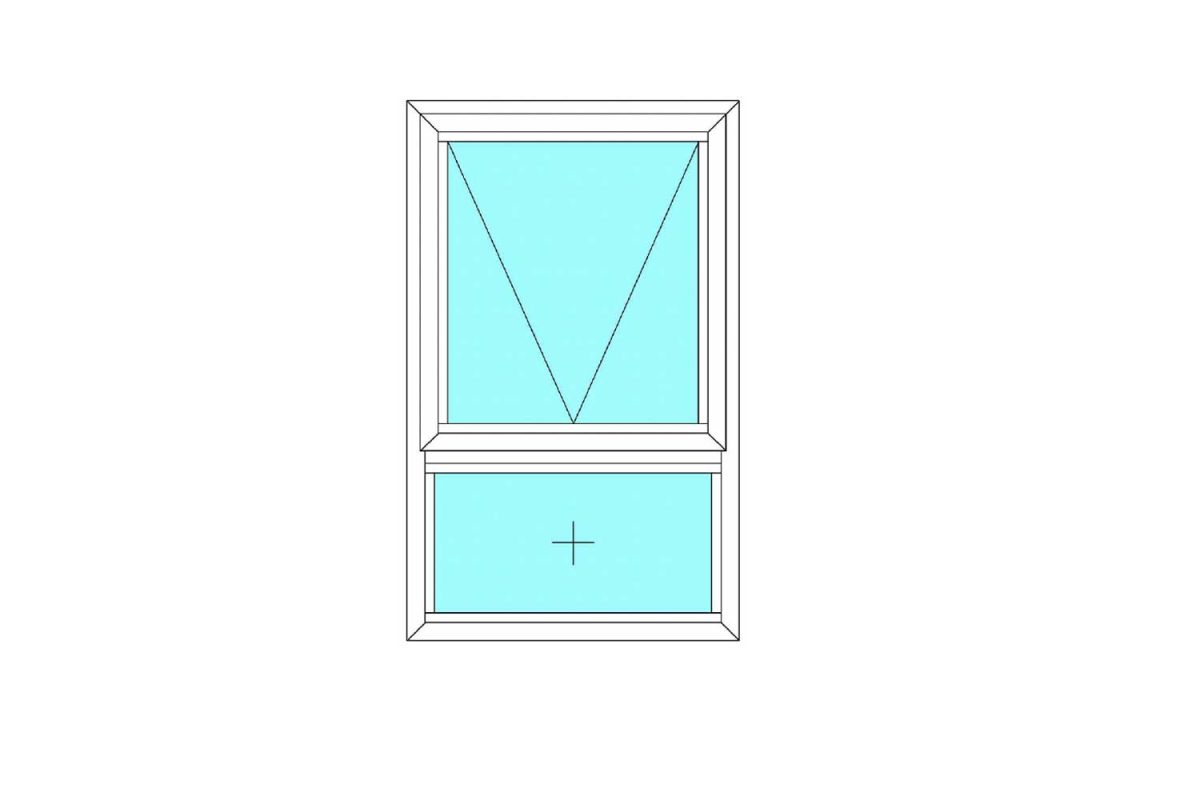 Aluminium Window Top Hung Full Pane Window 1500mm x 1200mm