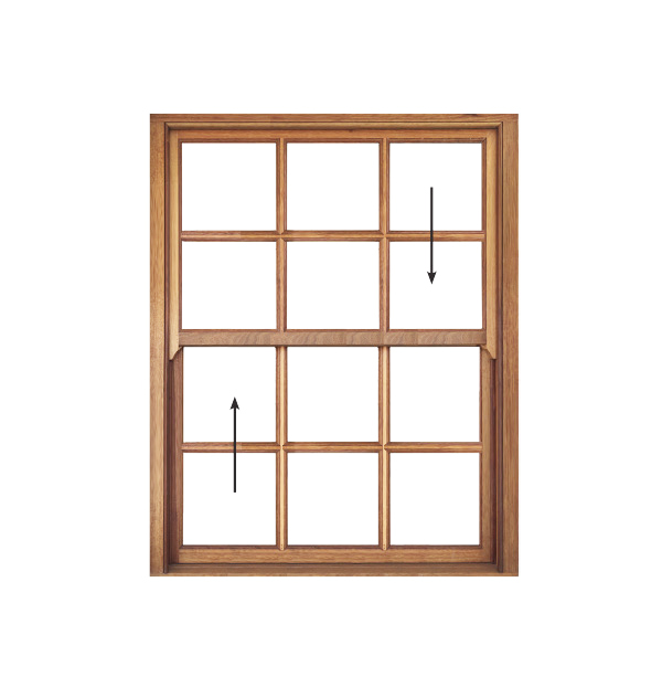 sliding sash cottage pane wooden window 1200X1500 in meranti