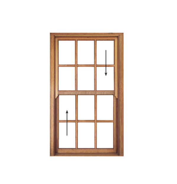 sliding sash cottage pane wooden window 900x1500 in meranti