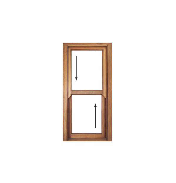 sliding sash full pane wooden window 600x1200 in meranti