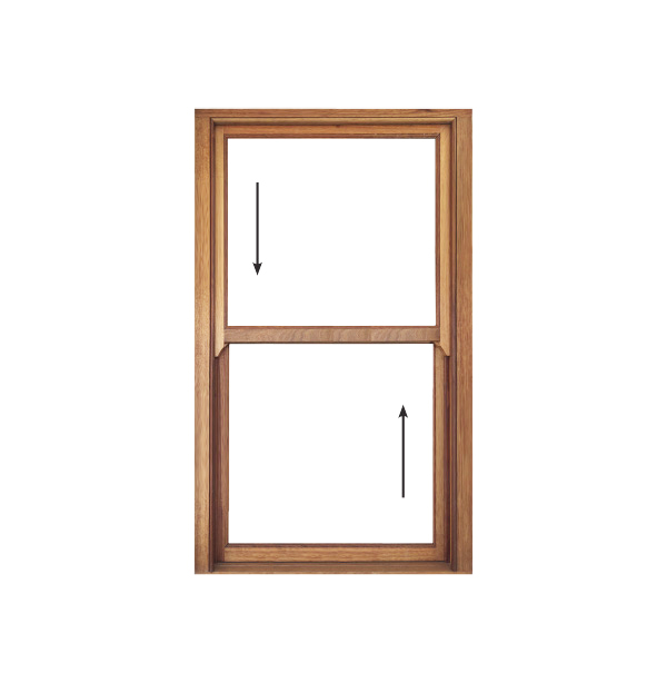 sliding sash full pane wooden window 900x1500 in meranti