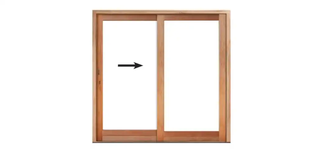 wooden sliding door configuration option 1
