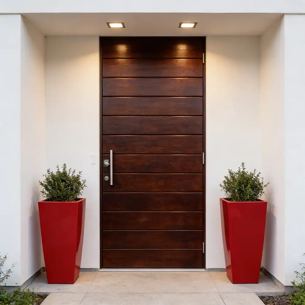 marine ply exterior door with 12 groove desing