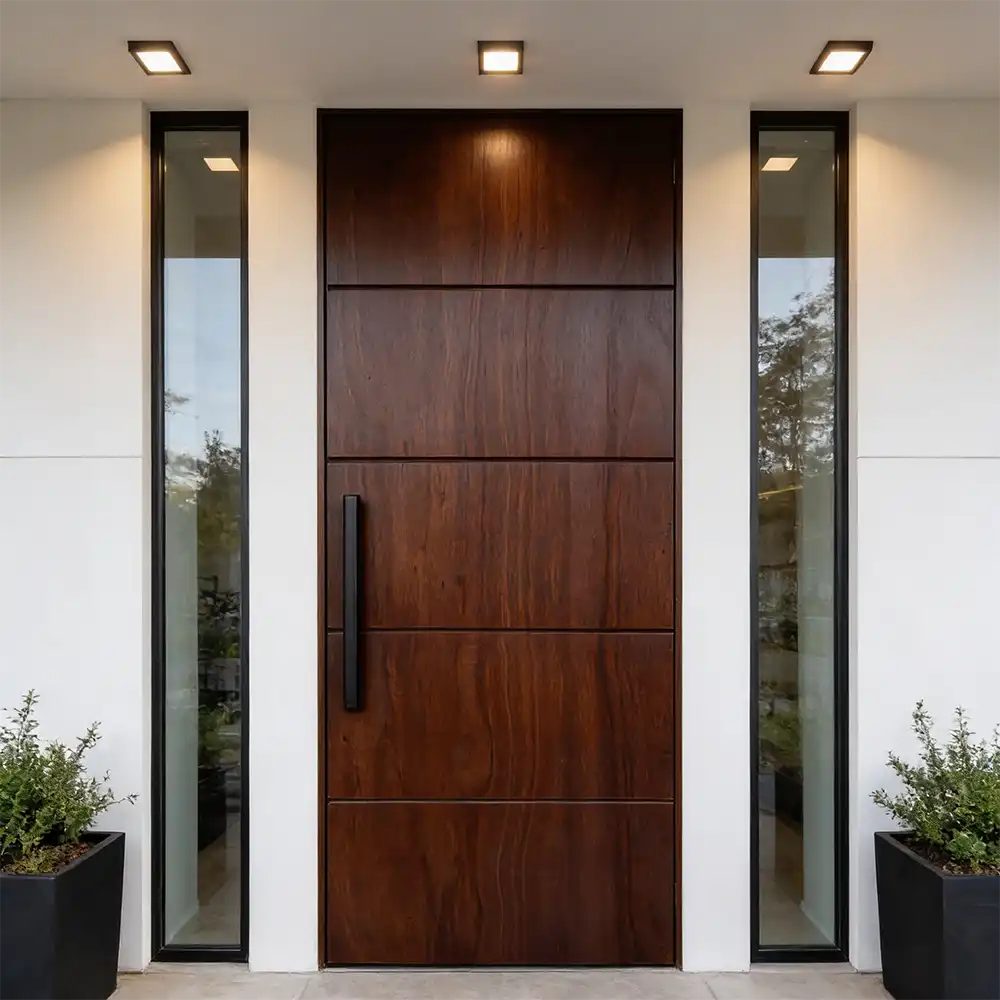 5 horizontal grooves marine ply door exterior single door with 5 groove design