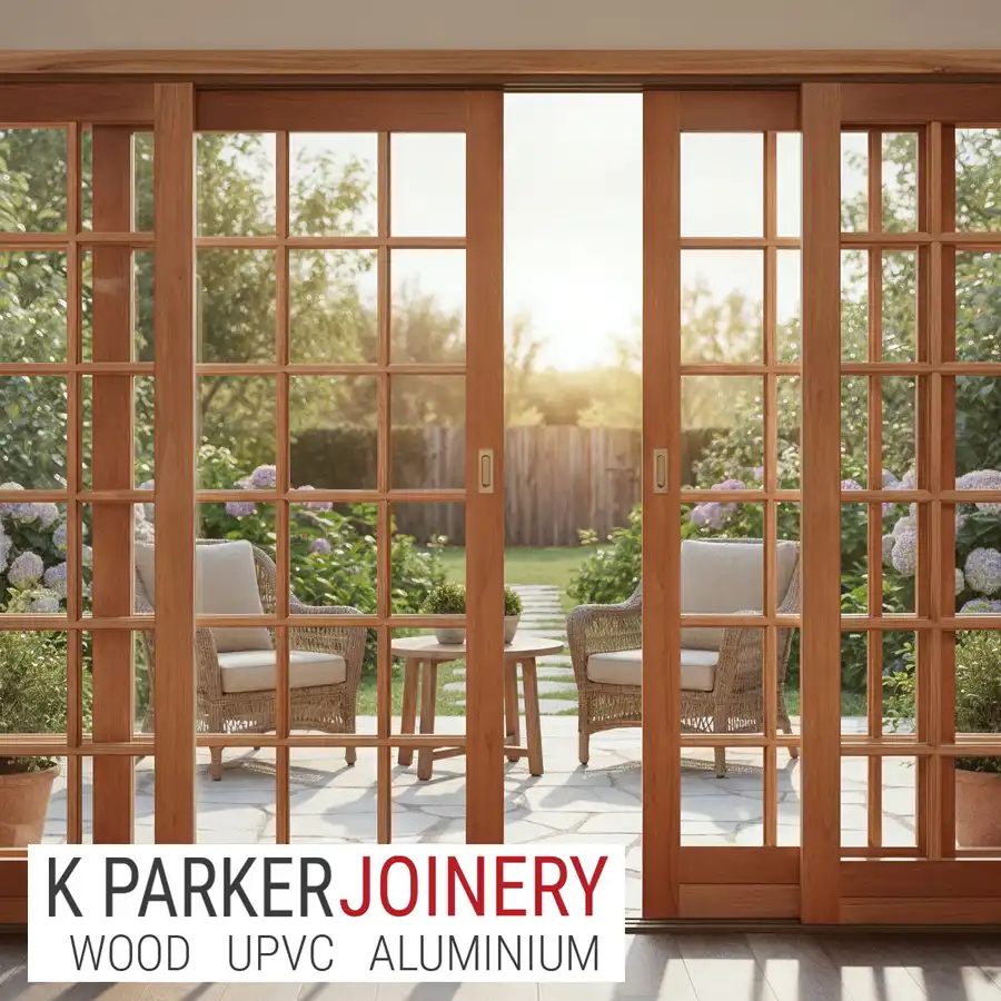 example of cottage pane sliding door from K Parker Joinery