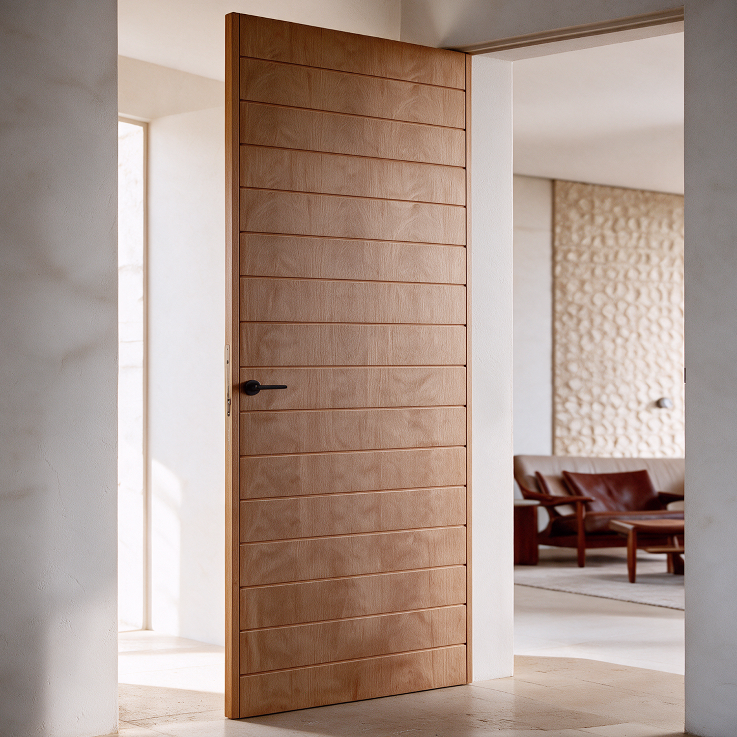 Fine groove marine ply door