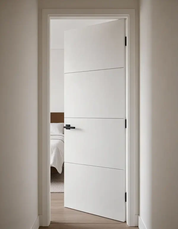 4 wide horizontal panels door for interior use