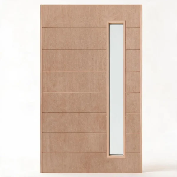 marine ply medium groove pivot door with view panel