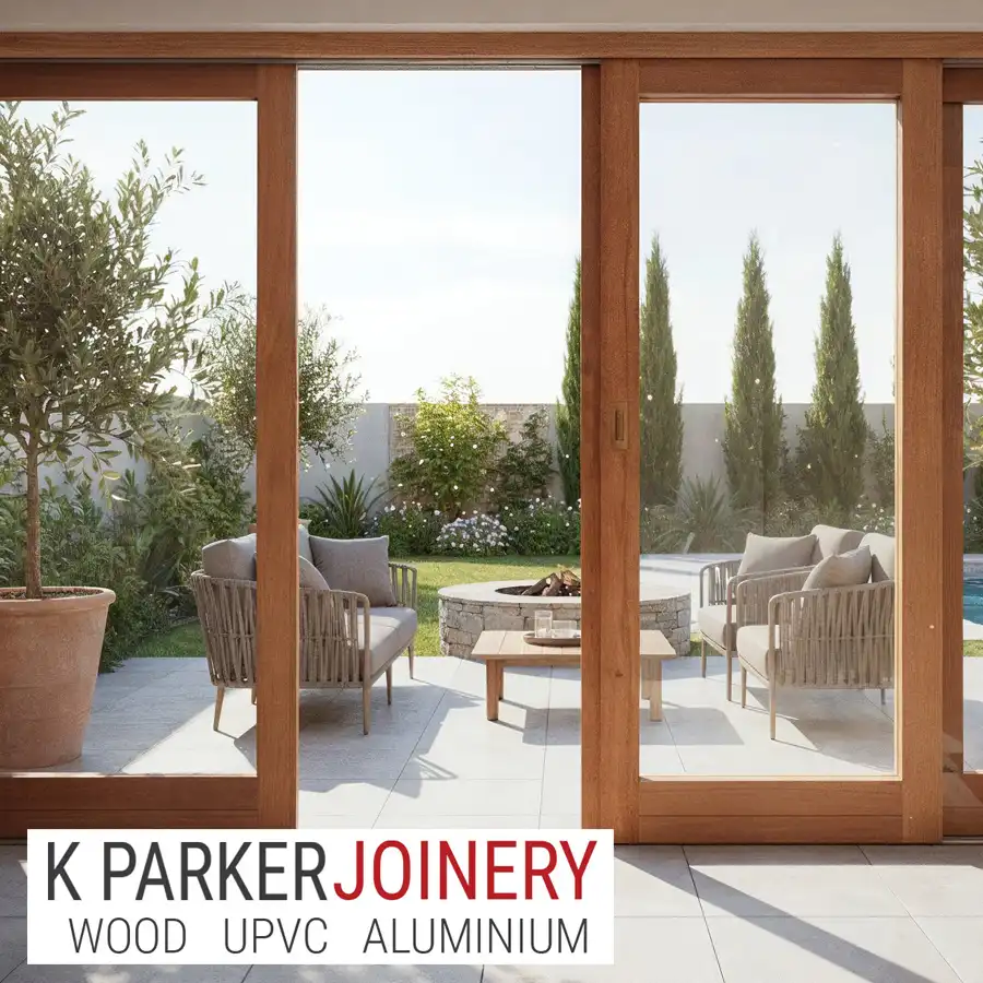 example of wood sliding door from K Parker Joinery