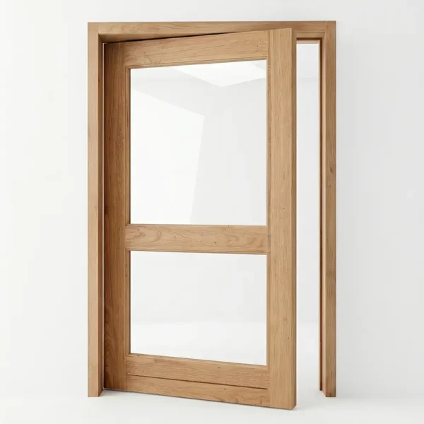 2 pane glass pivot door