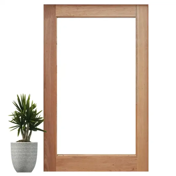 full pane glass wooden pivot door
