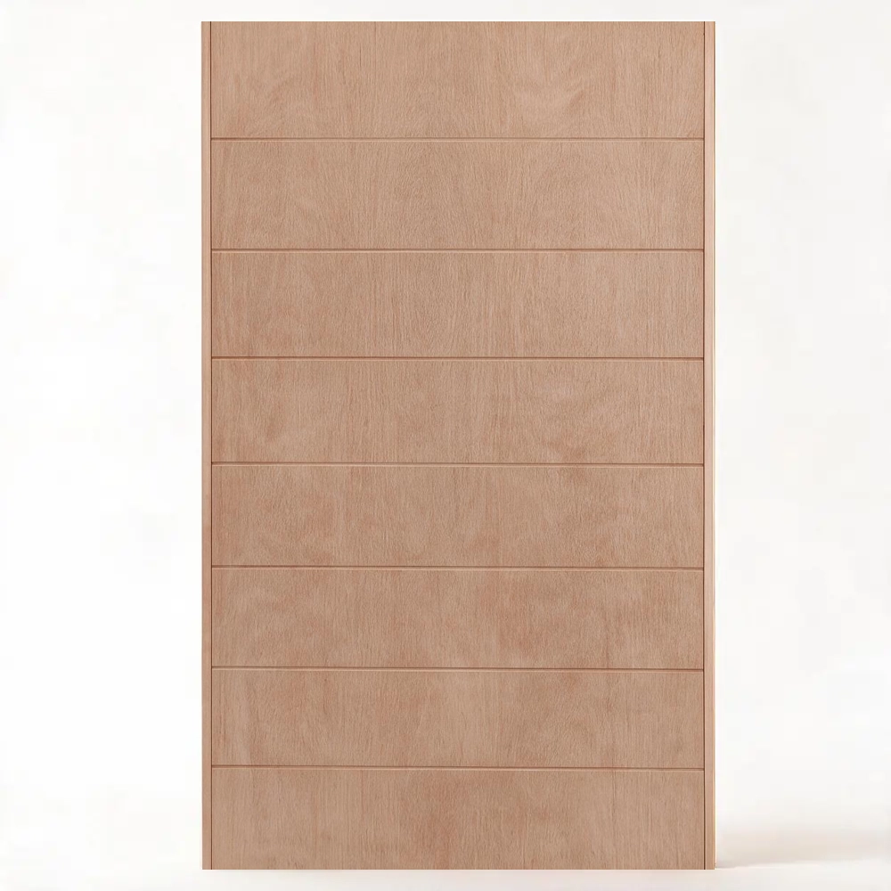 8 medium grooves marine ply wood pivot door