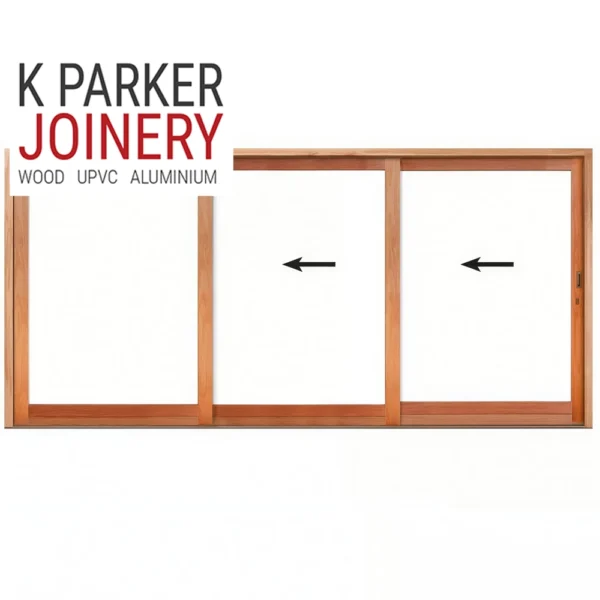 wooden sliding door triple leaf