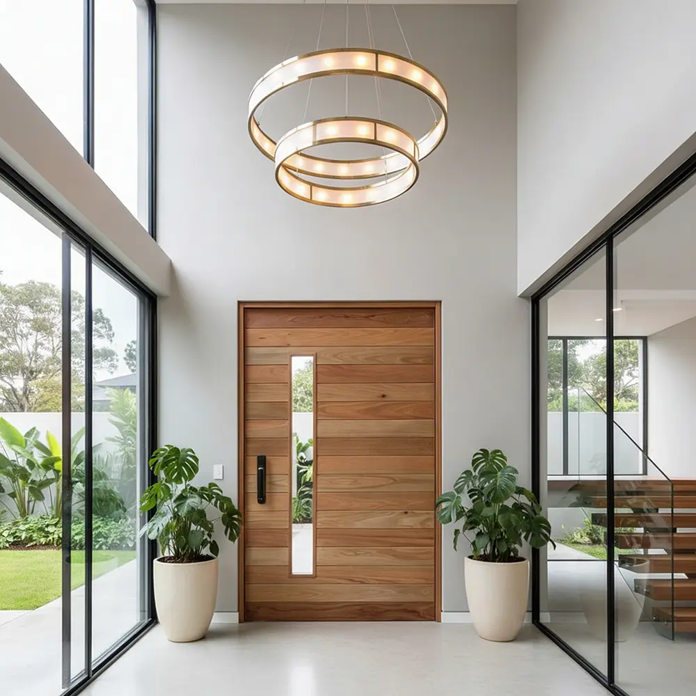 wooden pivot door for entrance door of home