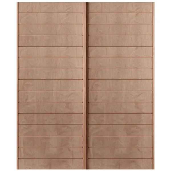 Marine ply double door with 15 grooves