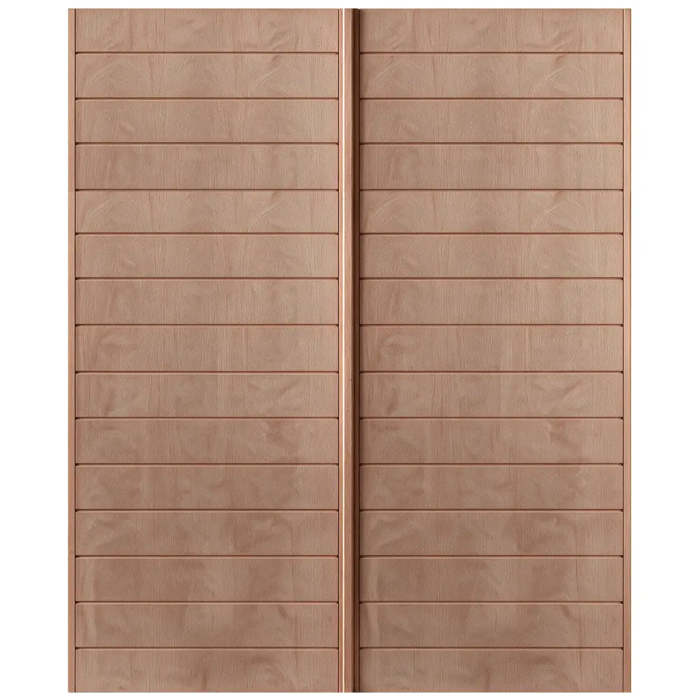 Marine ply double door with 15 grooves