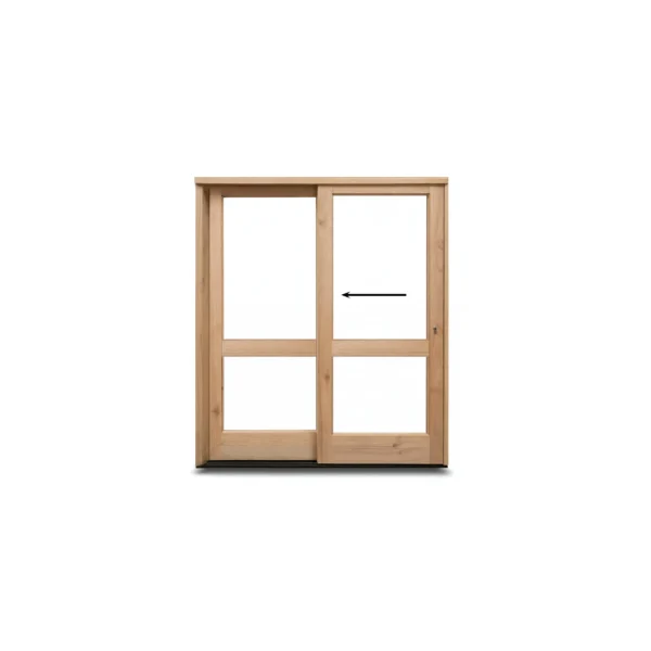 1800 wooden sliding door - two pane