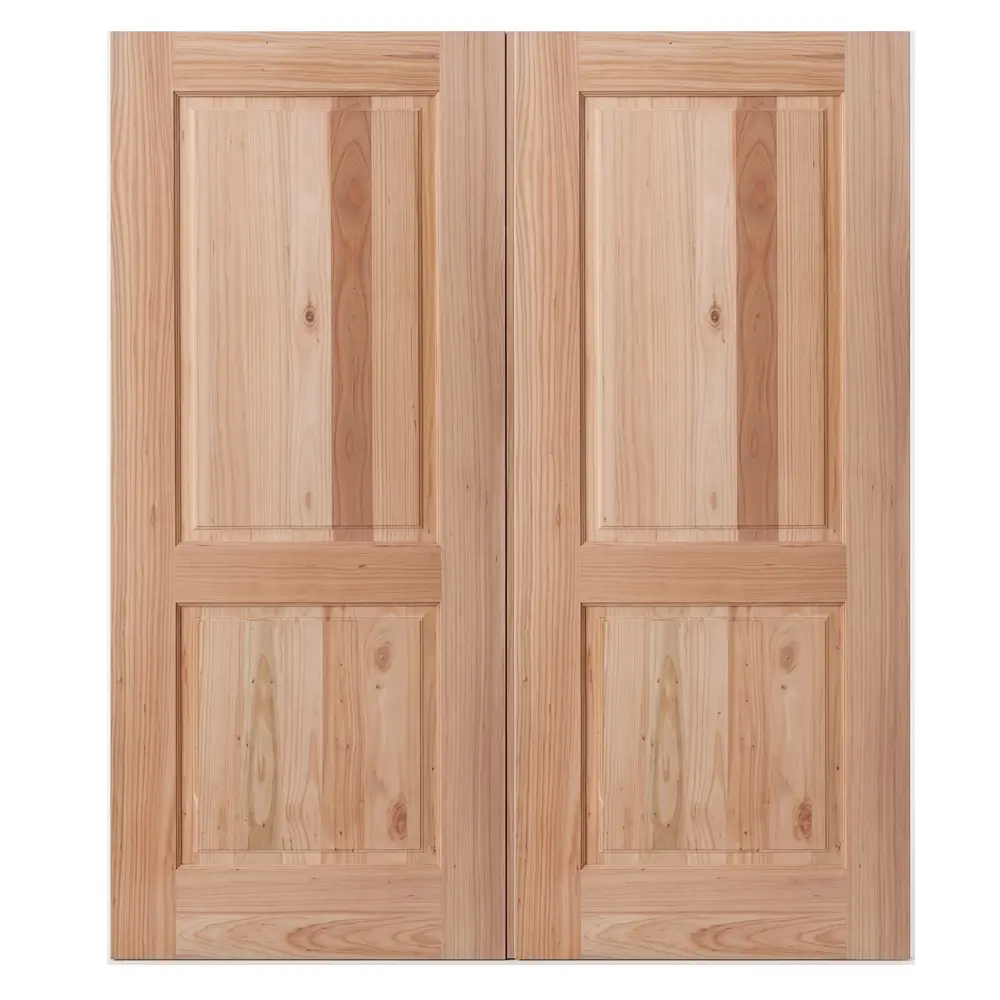Two Panel Double Wooden Doors - Medium