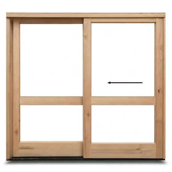 2100mm-Wooden-Sliding-Door-Two-Pane-Left