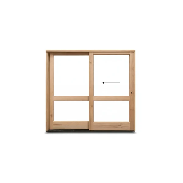 2100 Wooden Sliding Door - Two Pane
