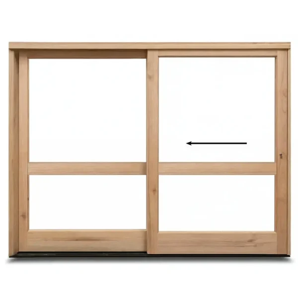 2400mm Wooden Sliding Door- Two Pane Left