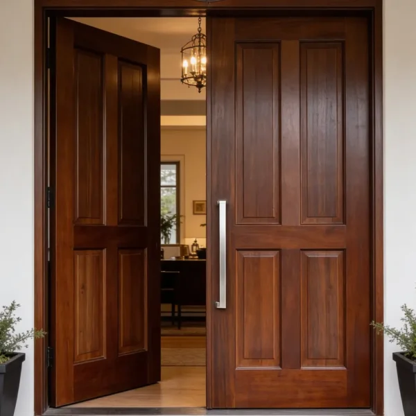 Four Panel Double Wooden Doors