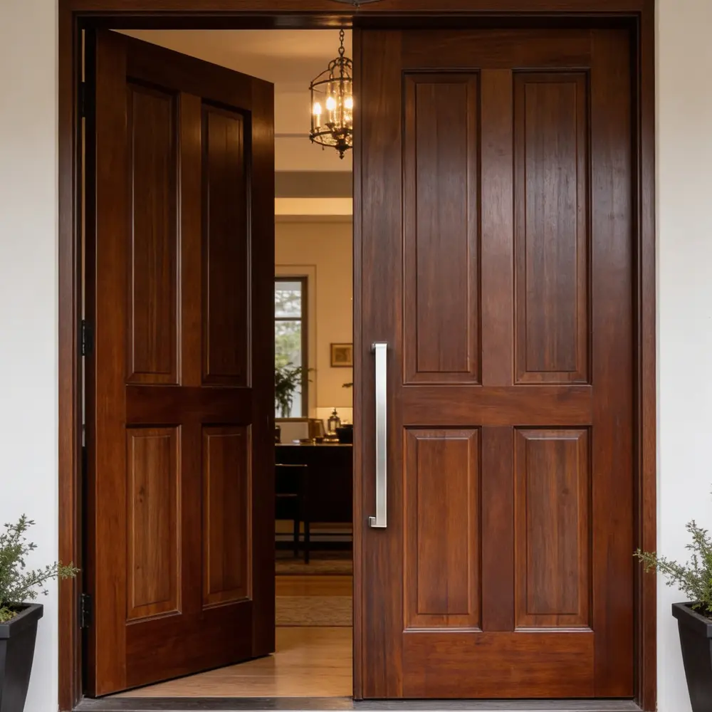 トオルコ Four Panel Double Wooden Doors - Medium1626x2032