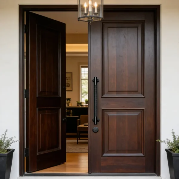 Two Panel Double Wooden Doors HBM