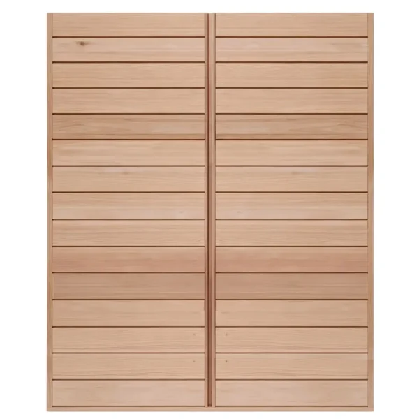 horizontal slatted double door