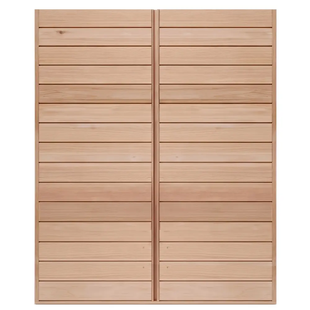 horizontal slatted double door