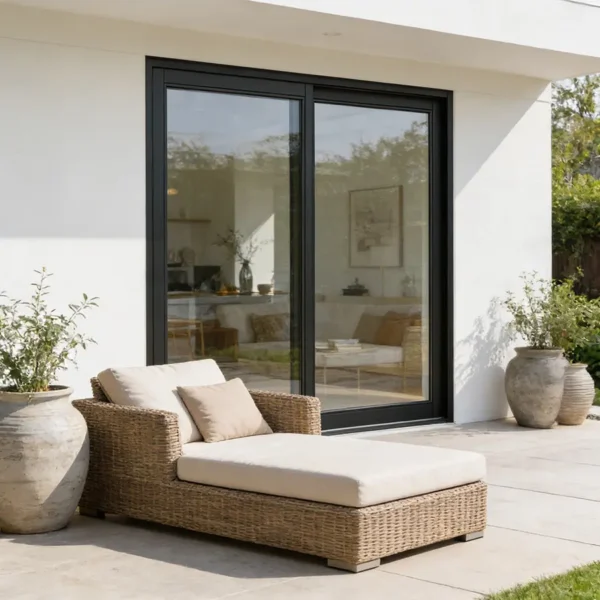 2400 two pane aluminium sliding door