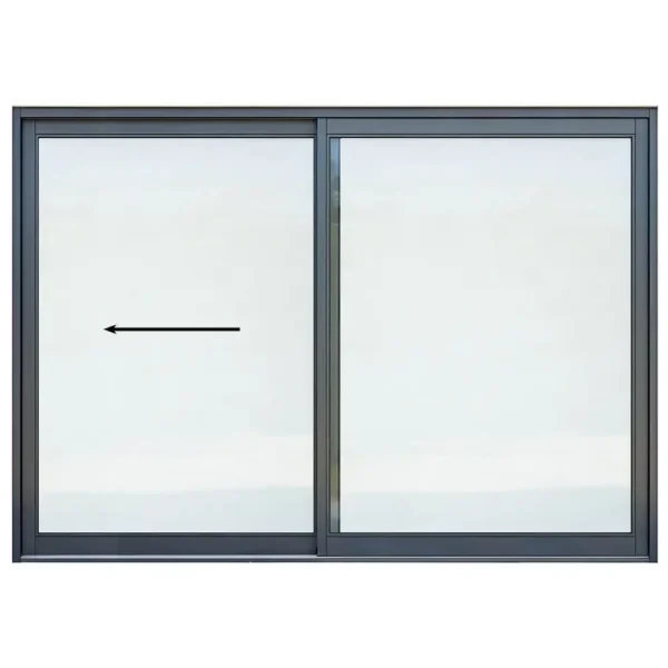 3000mm-Aluminium-Sliding-Door-2-Panel-Full-Pane-Charcoal-Left