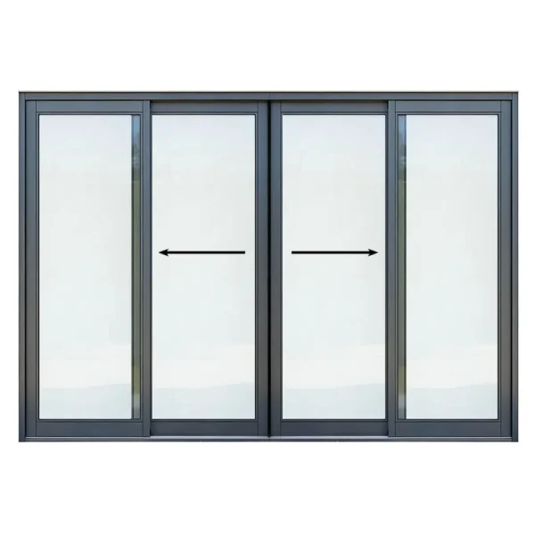3000mm-Aluminium-Sliding-Door-Full-Pane-Centre-Opening-Charcoal