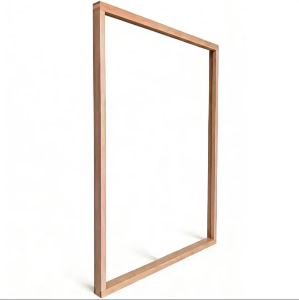 double wooden door frame with wooden sill