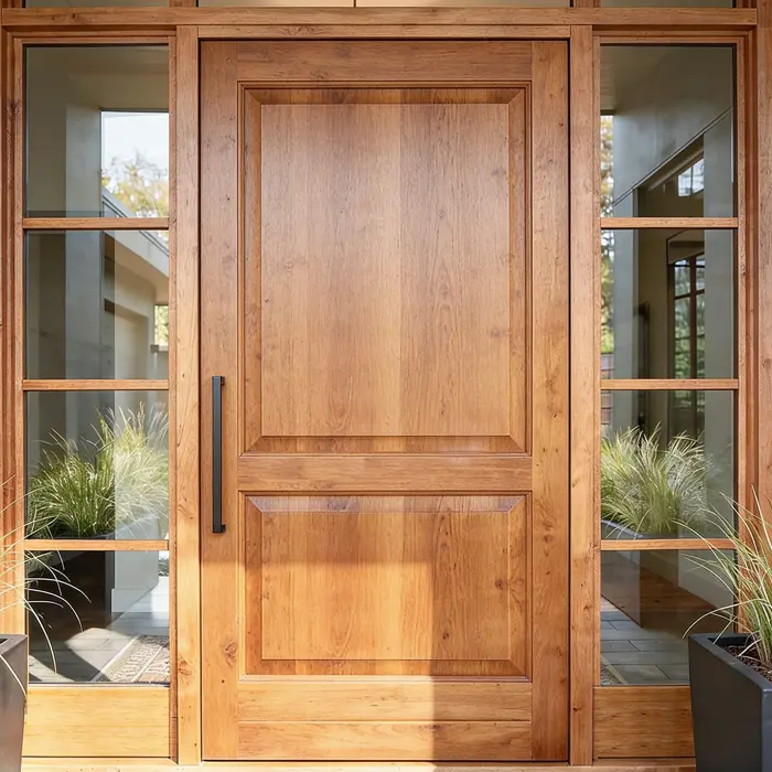 2 panel wooden meranti pivot door